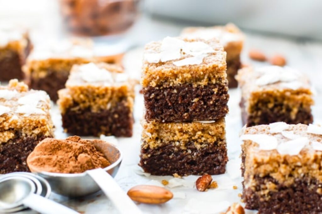 Healthy German Chocolate Bars With Almond Butter 