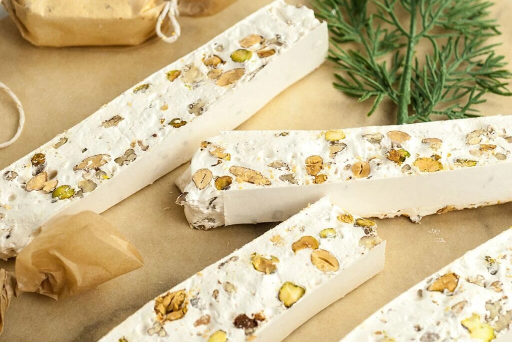 Homemade Torrone Italian Nut Nougat 