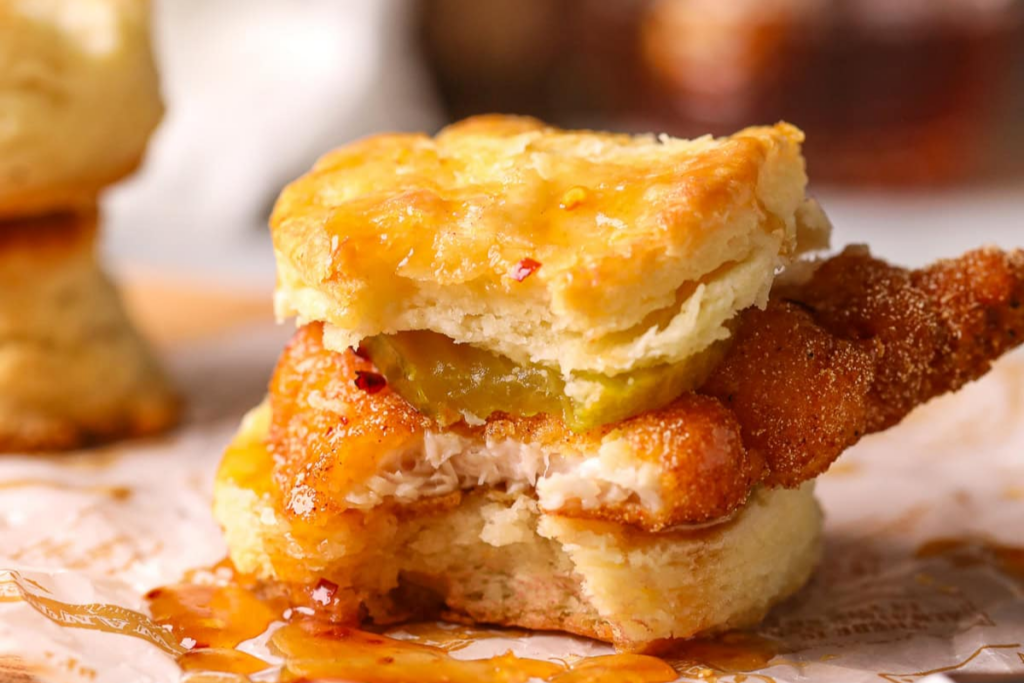 Hot Honey Catfish Biscuits 