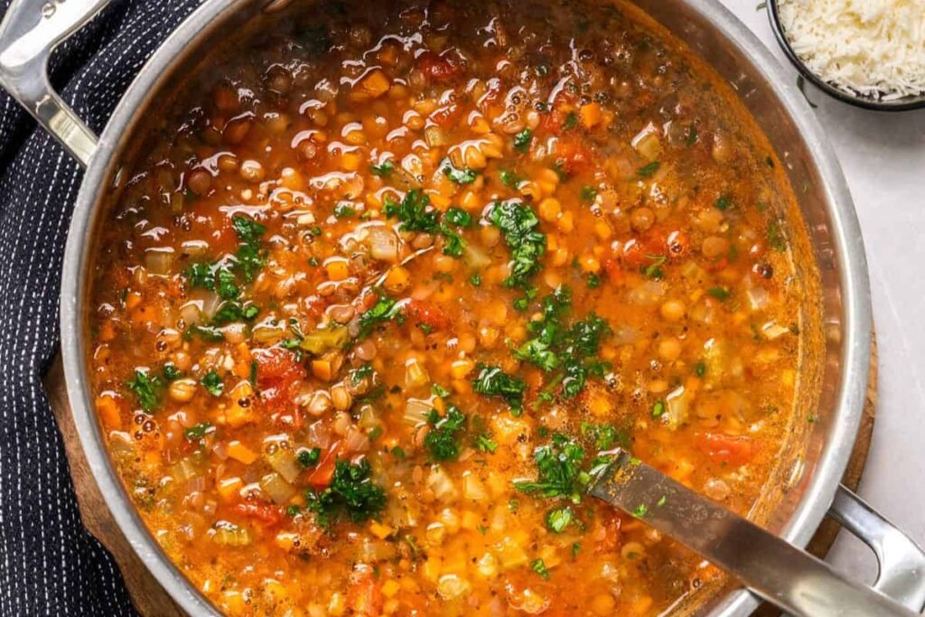 Italian Lentil Soup (Zuppa Di Lenticchie)