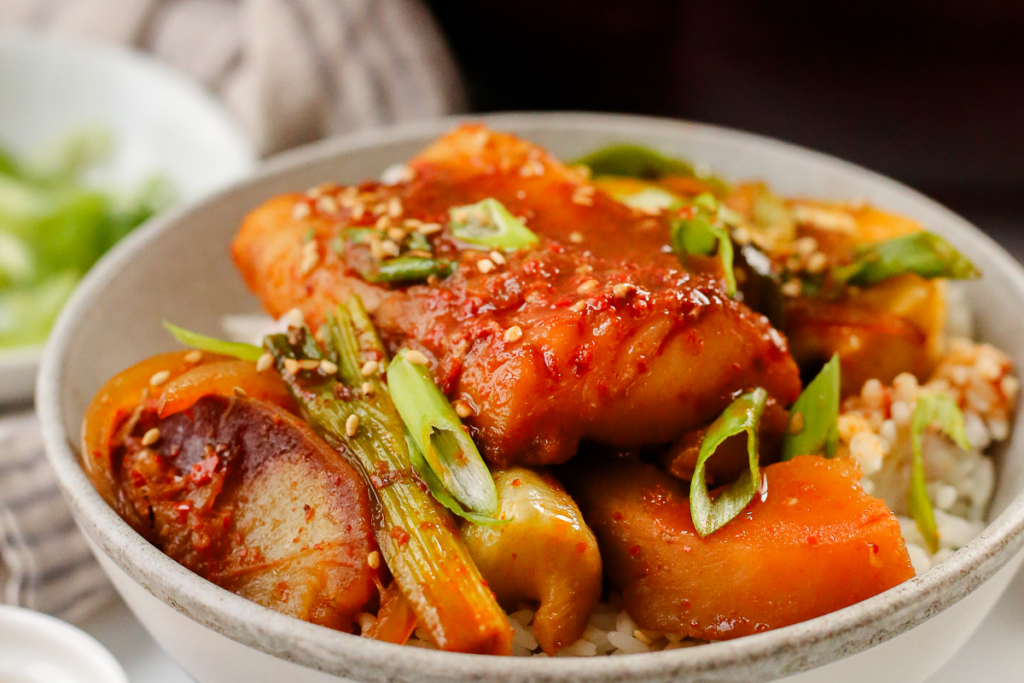 Korean Braised Cod 