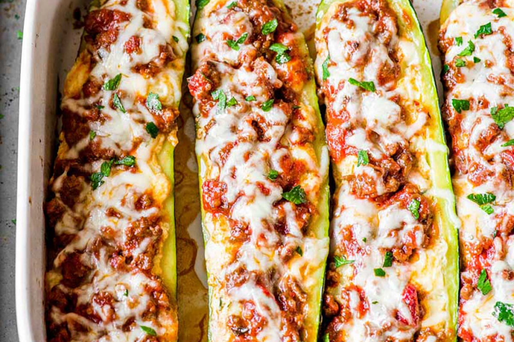 Lasagna Zucchini Boats 