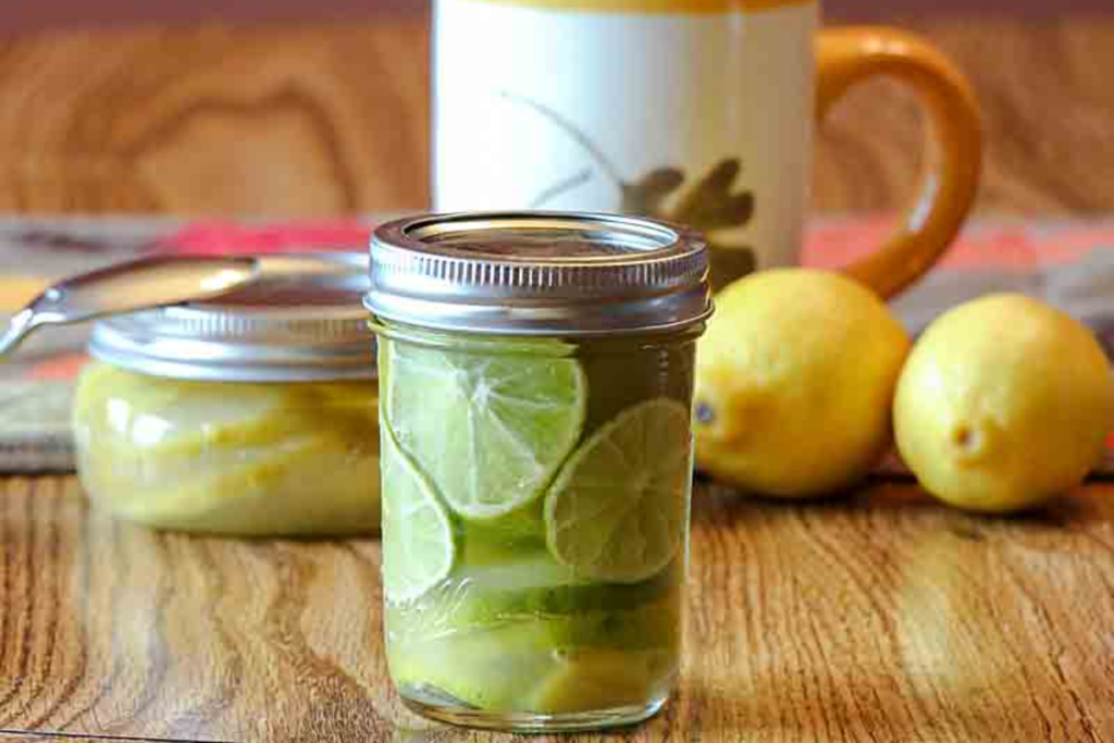 (Lime or) Lemon Ginger Honey in a Jar