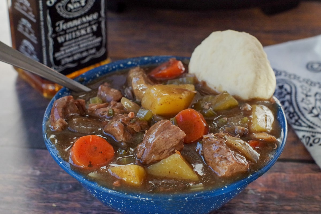 Old fashioned Slow Cooker Beef Stew Recipe (with whiskey)