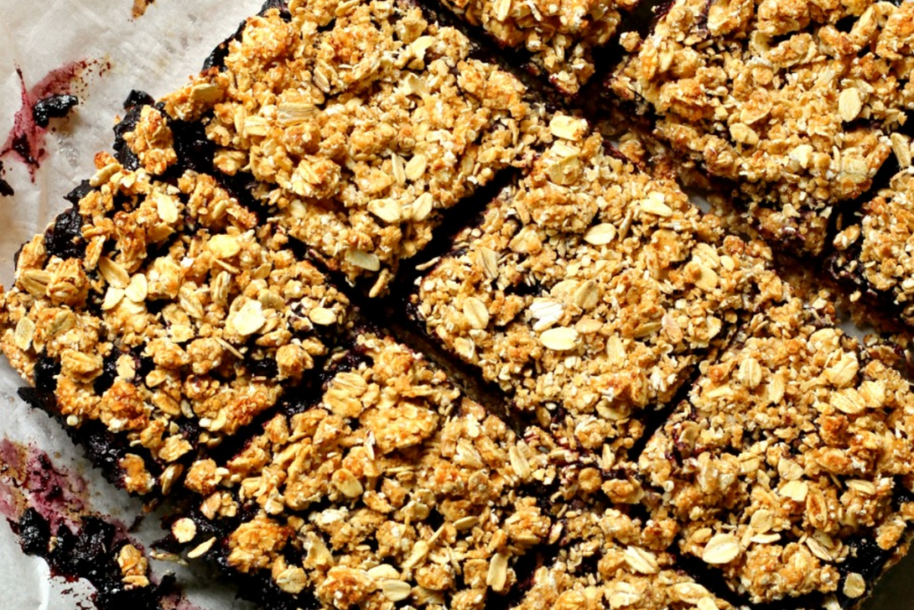 Peanut Butter & Jelly Crumble Bars 