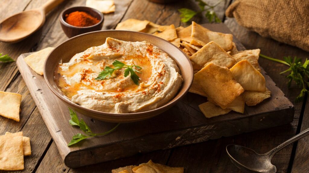 Pita Chips and Hummus