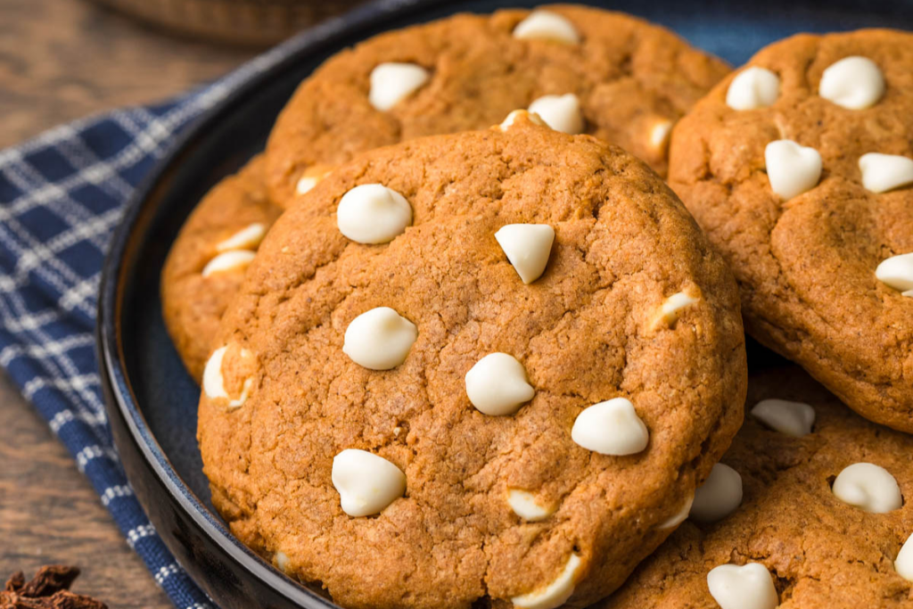 Pumpkin White Chocolate Chip Cookies 