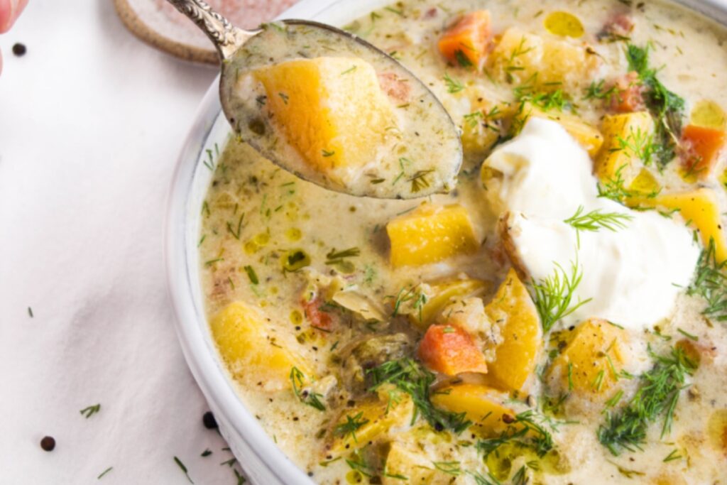 Rich and Creamy Polish Dill Pickle Soup (Zupa Ogorkowa)