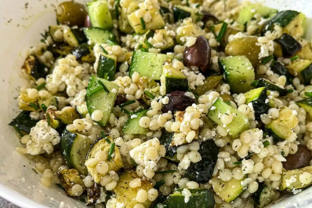 Roasted Zucchini Couscous Salad With Feta