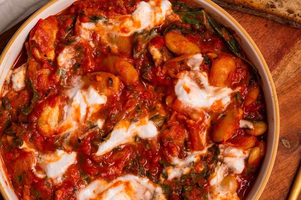 Spicy Harissa Butter Bean Stew (Vegan)