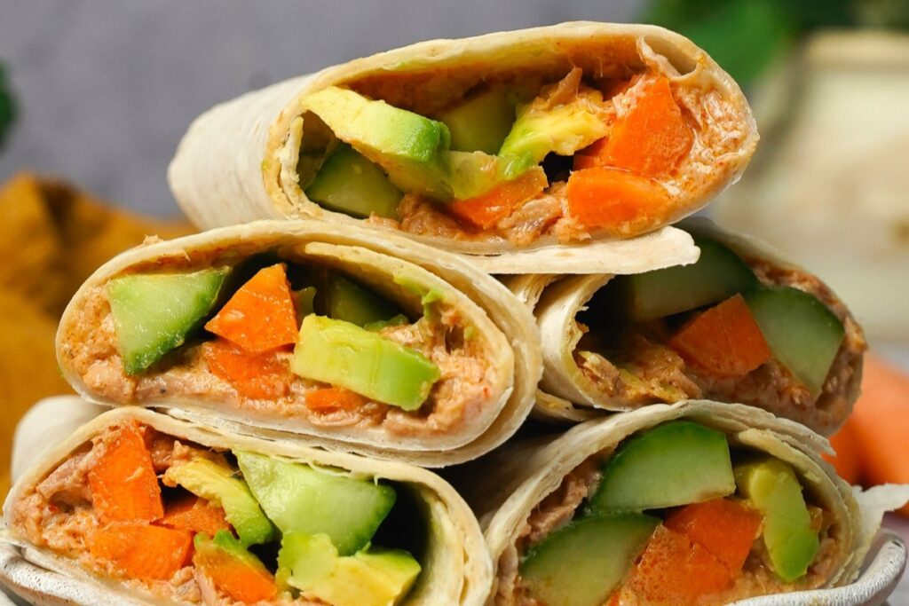 Spicy Tuna Wrap With Veggies (Low Calorie)