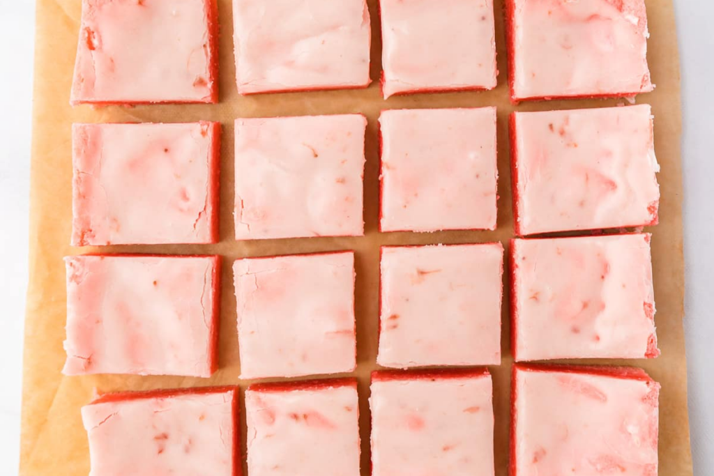 Strawberry Brownies (With Sweet Strawberry Glaze) 