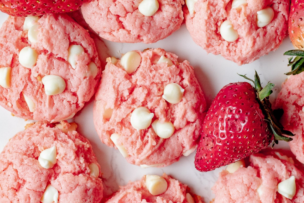 Strawberry Cheesecake Cookies From Cake Mix