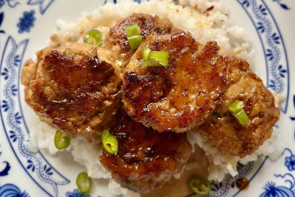 Teriyaki Meatballs 照り焼き豆腐ハンバーグ 