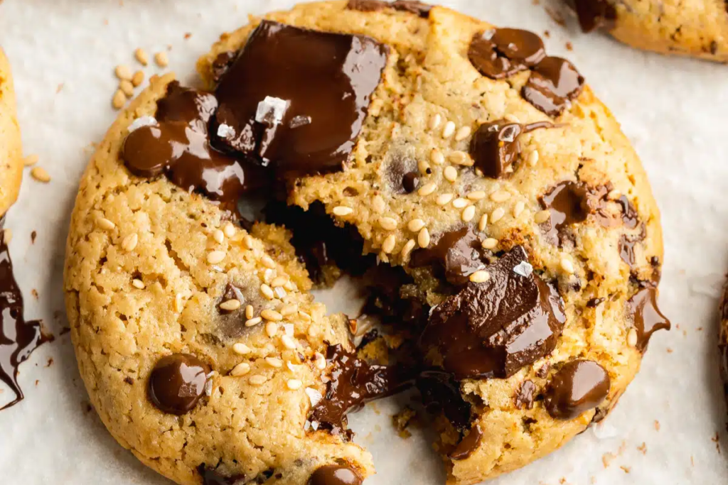 Vegan Tahini Chocolate Chip Cookies (No Butter) 