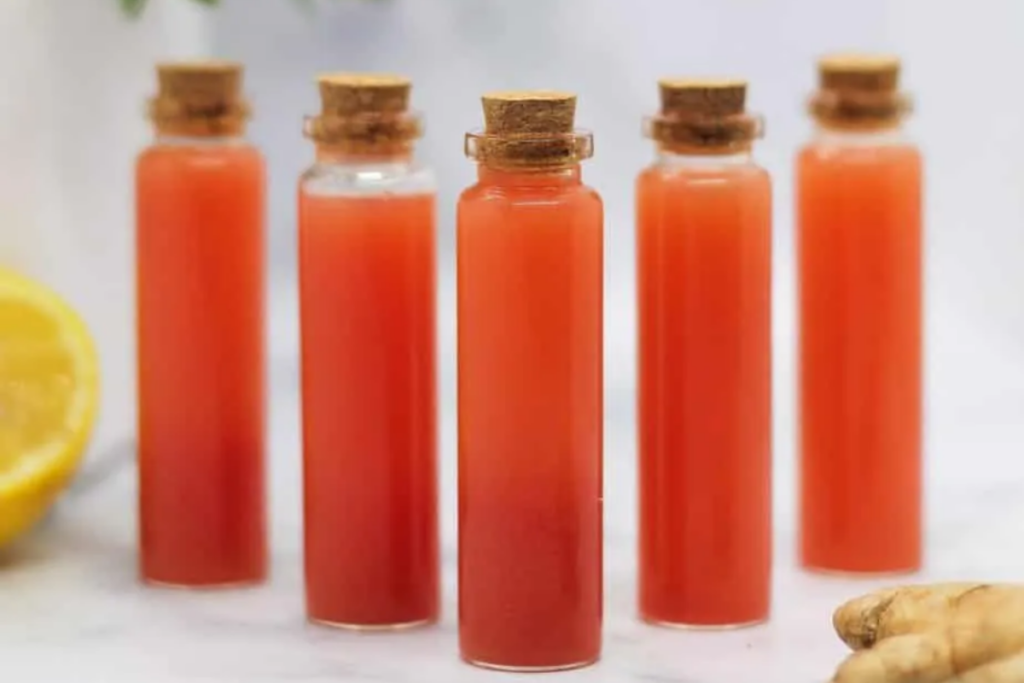 Watermelon Lemon Ginger Juice Wellness Shots 