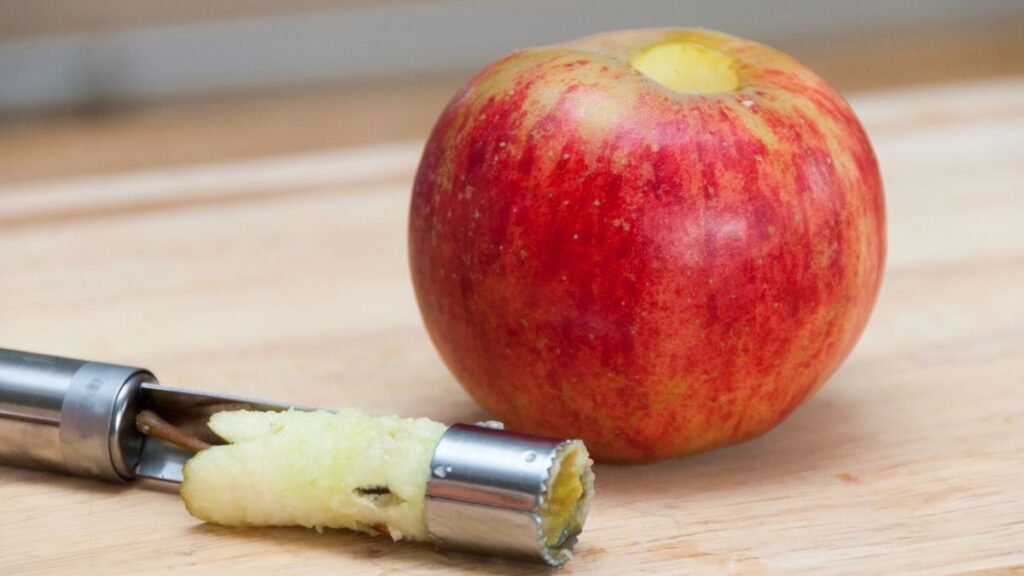 apple with core