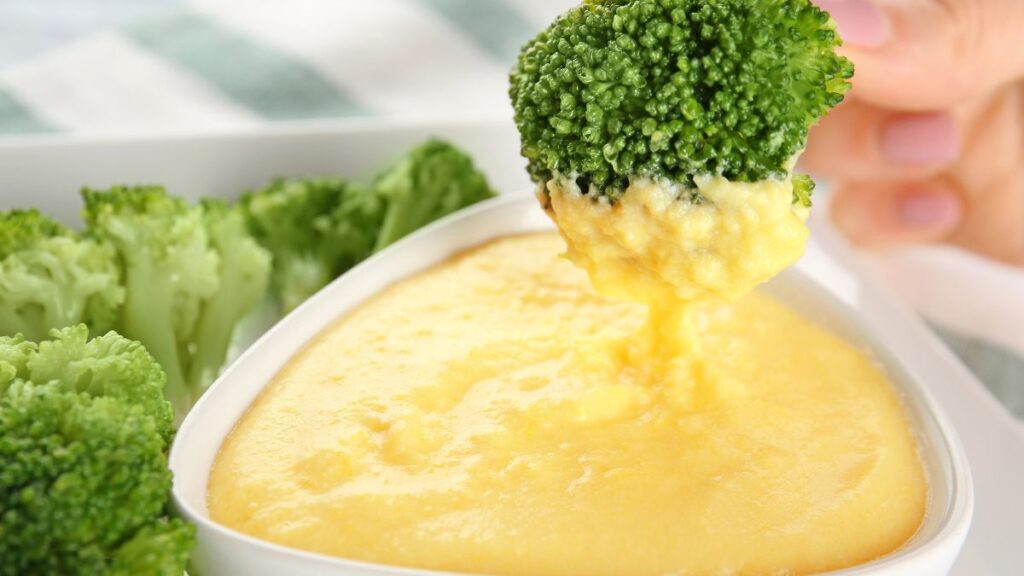 broccoli with cheese sauce