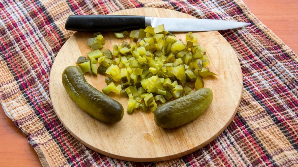 chopped pickles