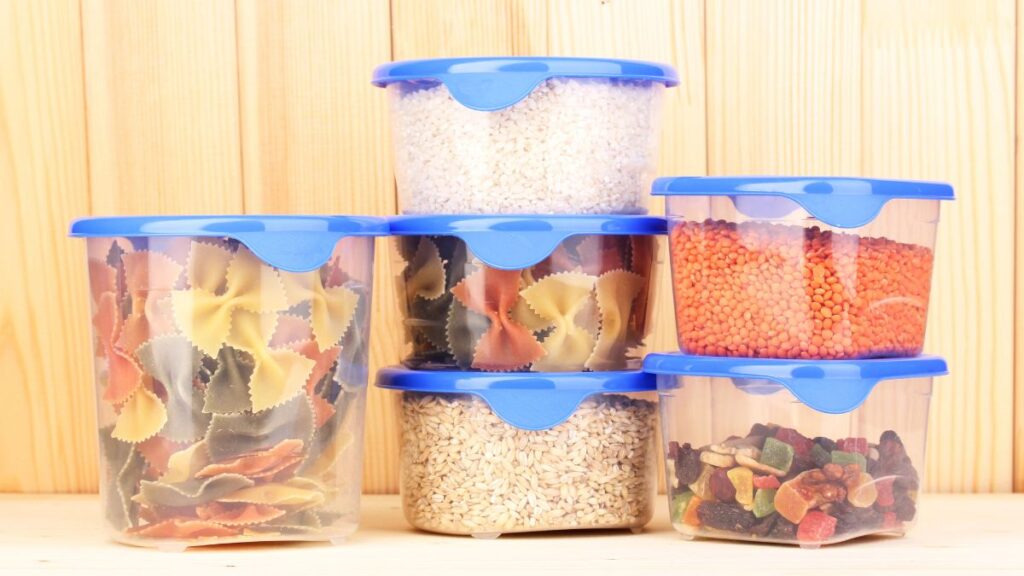 food stored in containers