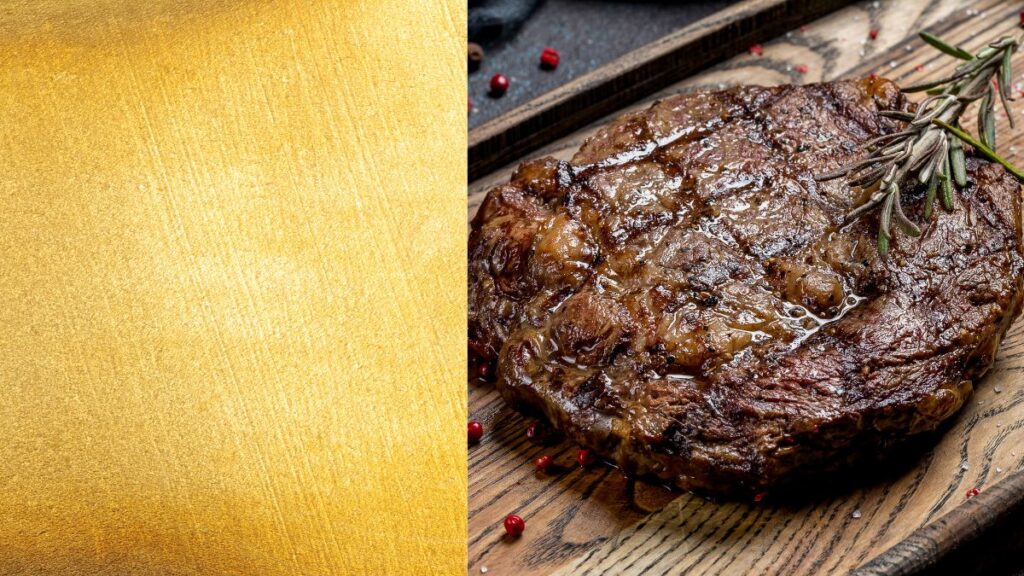 gold plated steak