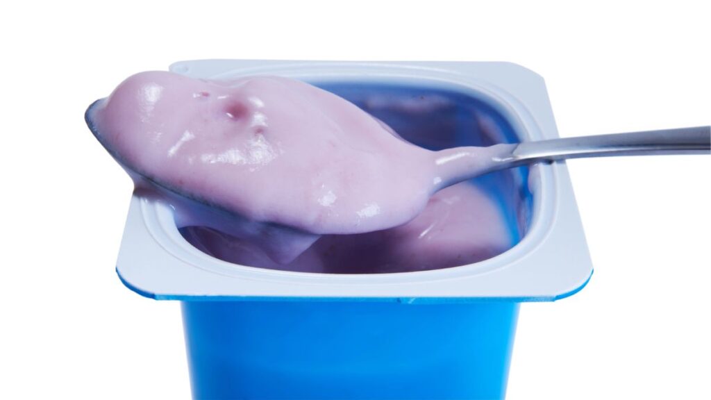 kids yogurt with spoon