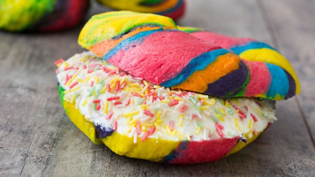 rainbow bagel