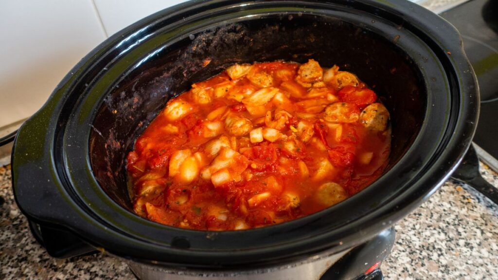 red stew in slow cooker