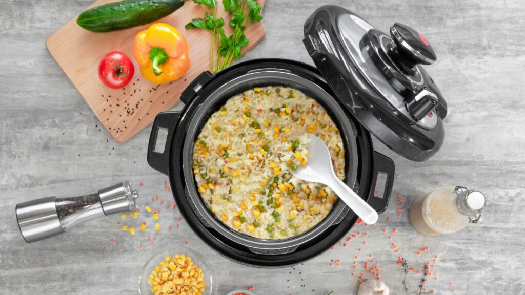 rice and corn in slow cooker