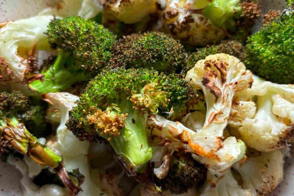 Easy Air Fryer Broccoli And Cauliflower