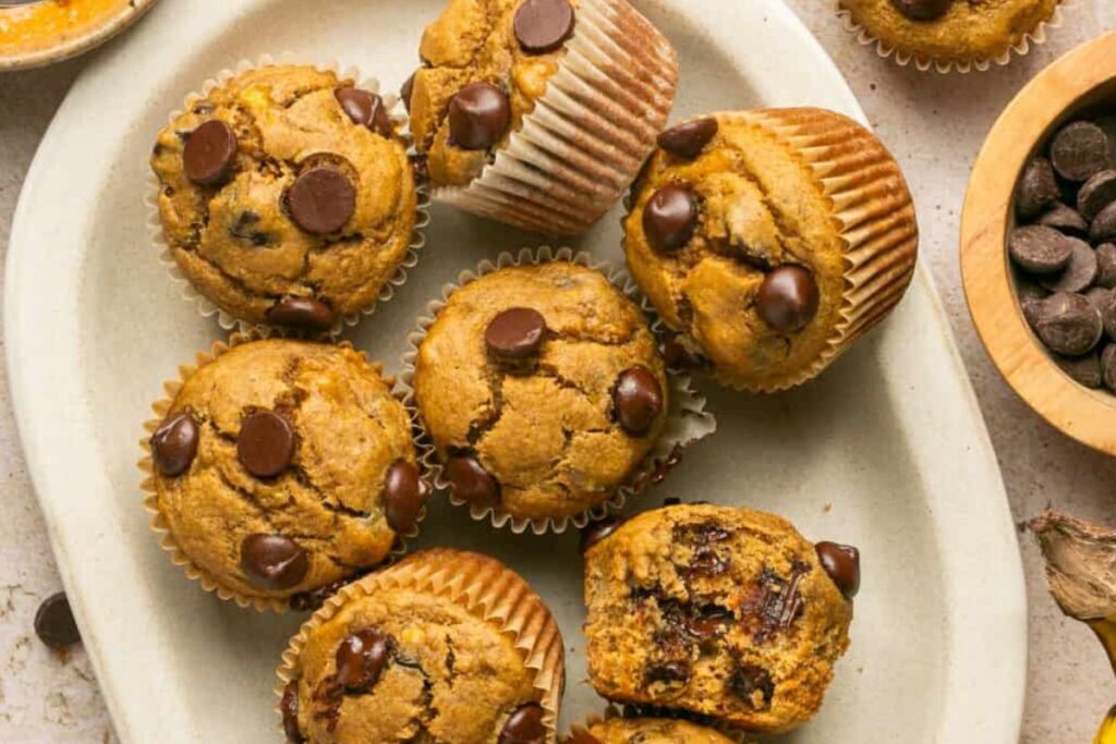 Banana Peanut Butter Chocolate Chip Muffins