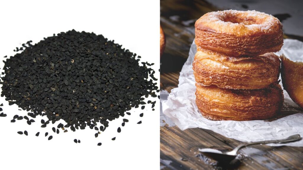 Black sesame donut