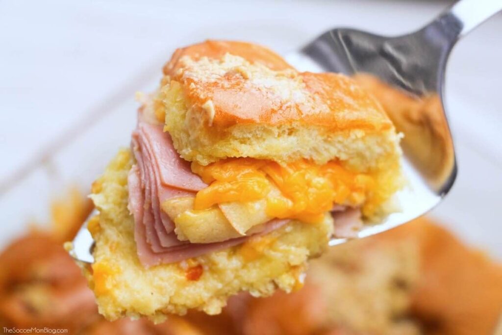 Buttery Baked Ham, Apple, & Cheddar Sliders