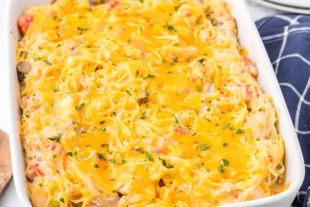 Cheesy Chicken Spaghetti