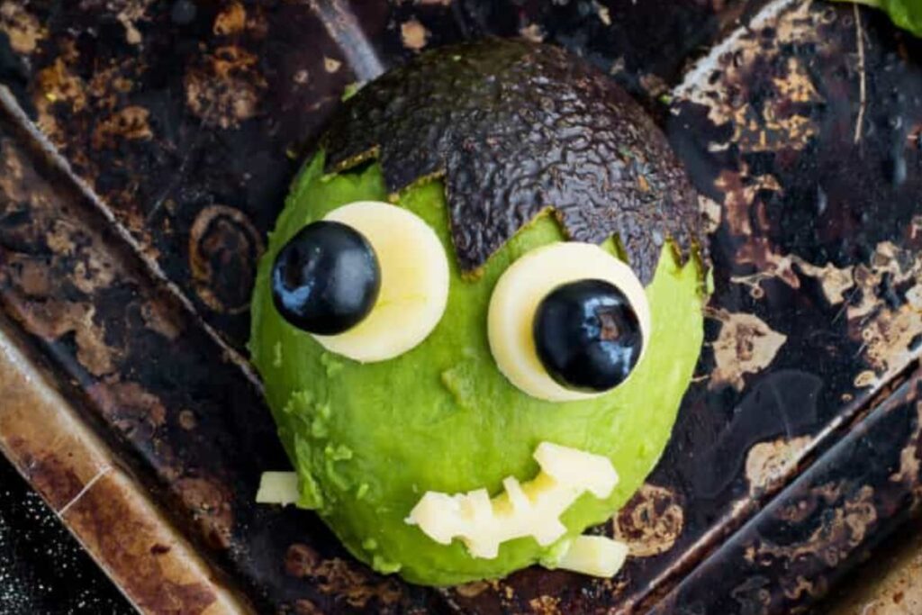 Easy Halloween Frankenstein Avocados (Vegan Friendly!) 