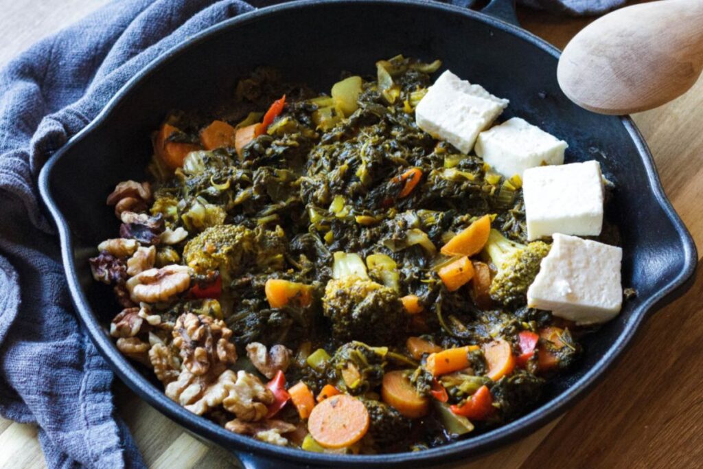 Easy Spinach Broccoli Skillet Recipe 