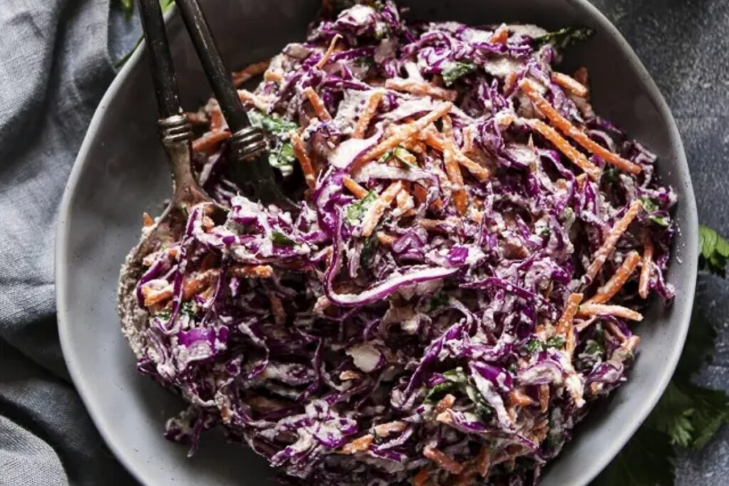 Easy Vegan Coleslaw with Creamy Cashew Mayo