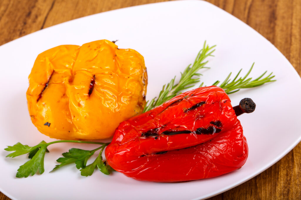 Grilled Bell Peppers with rosemary and parsley