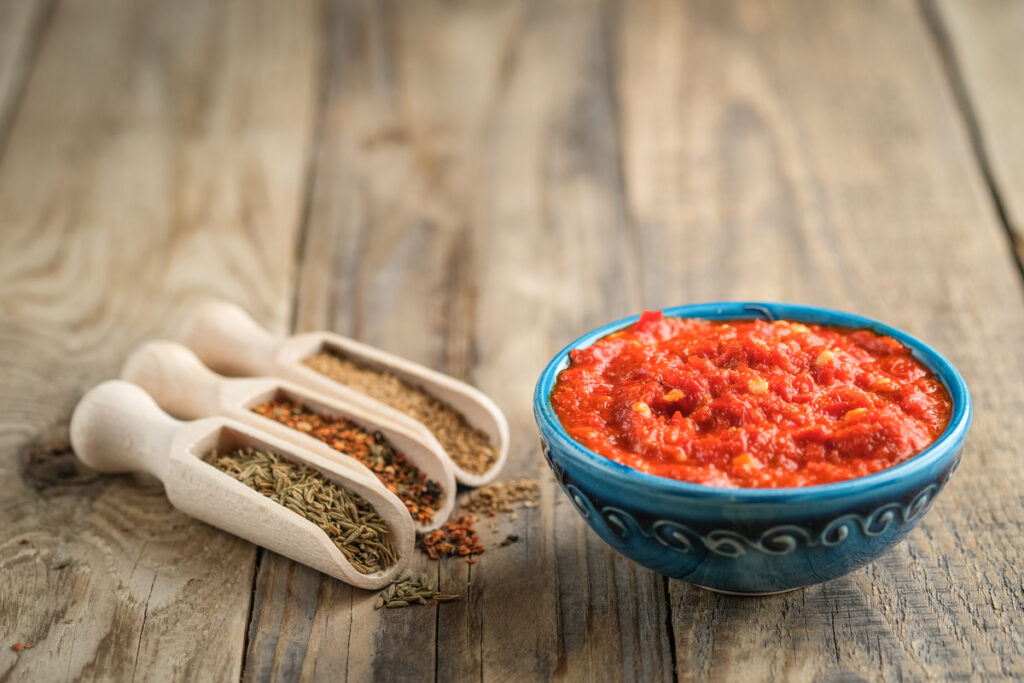 Traditional spicy harissa sauce