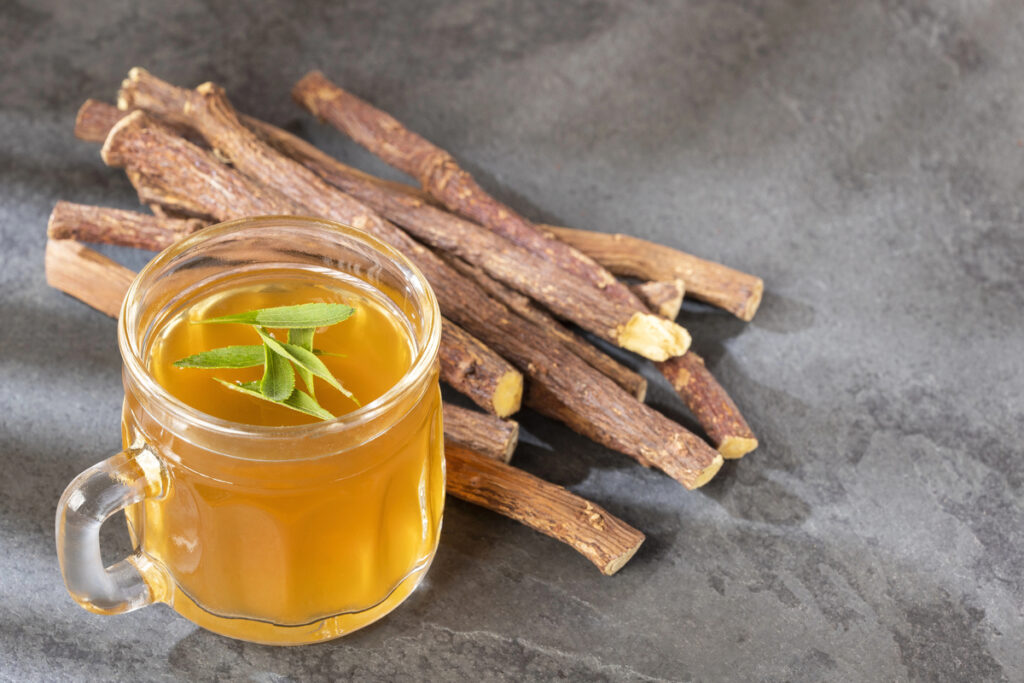  Licorice tea sweetened with stevia