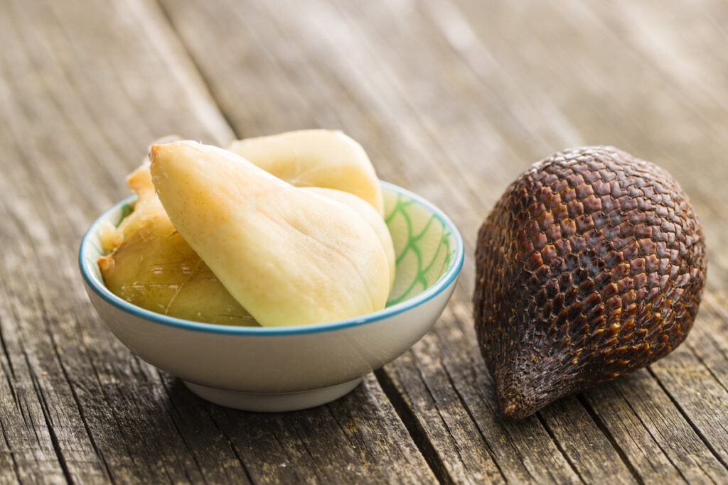 Salak fruit, Salacca zalacca, snake fruit. Tasty tropical fruit.