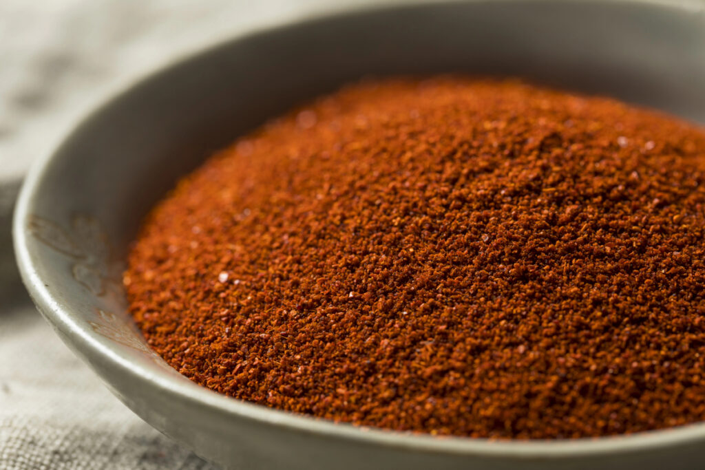 Dry Organic Red Smoked Paprika in a Bowl