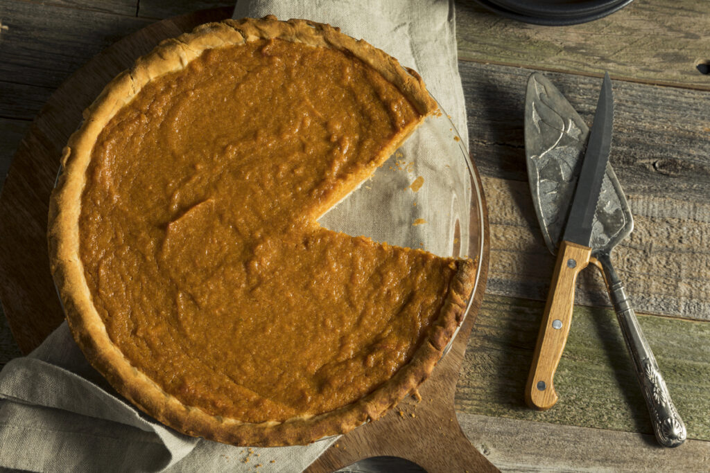 Homemade Festive Sweet Potato Pie For Thanksgiving