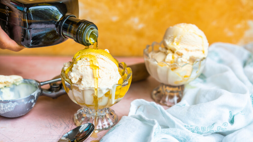 Vanilla Ice Cream and Olive Oil