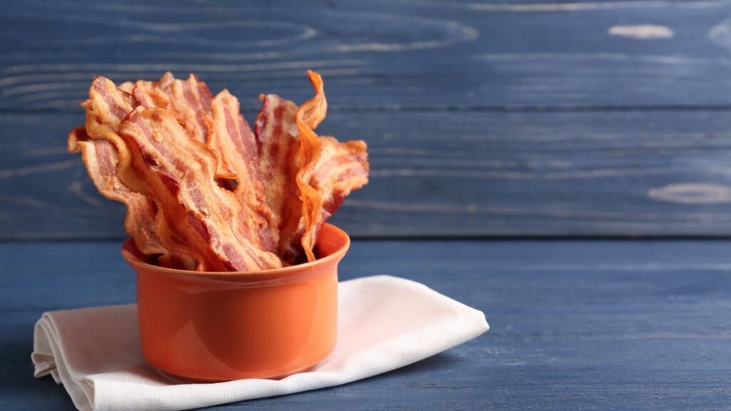 bacon in a cup