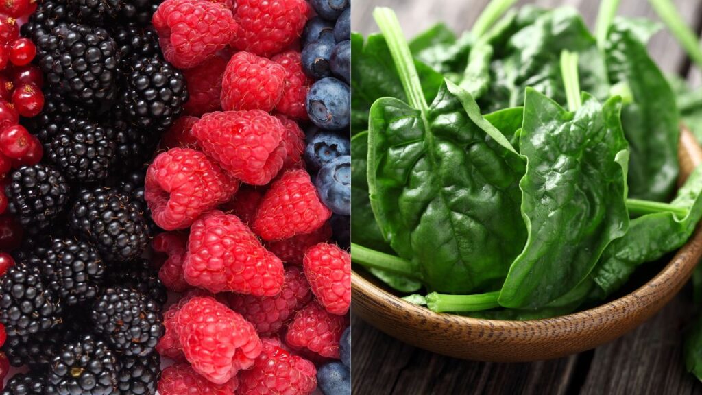 berry and spinach