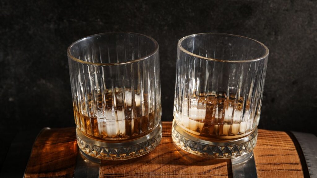 glasses of bourbon