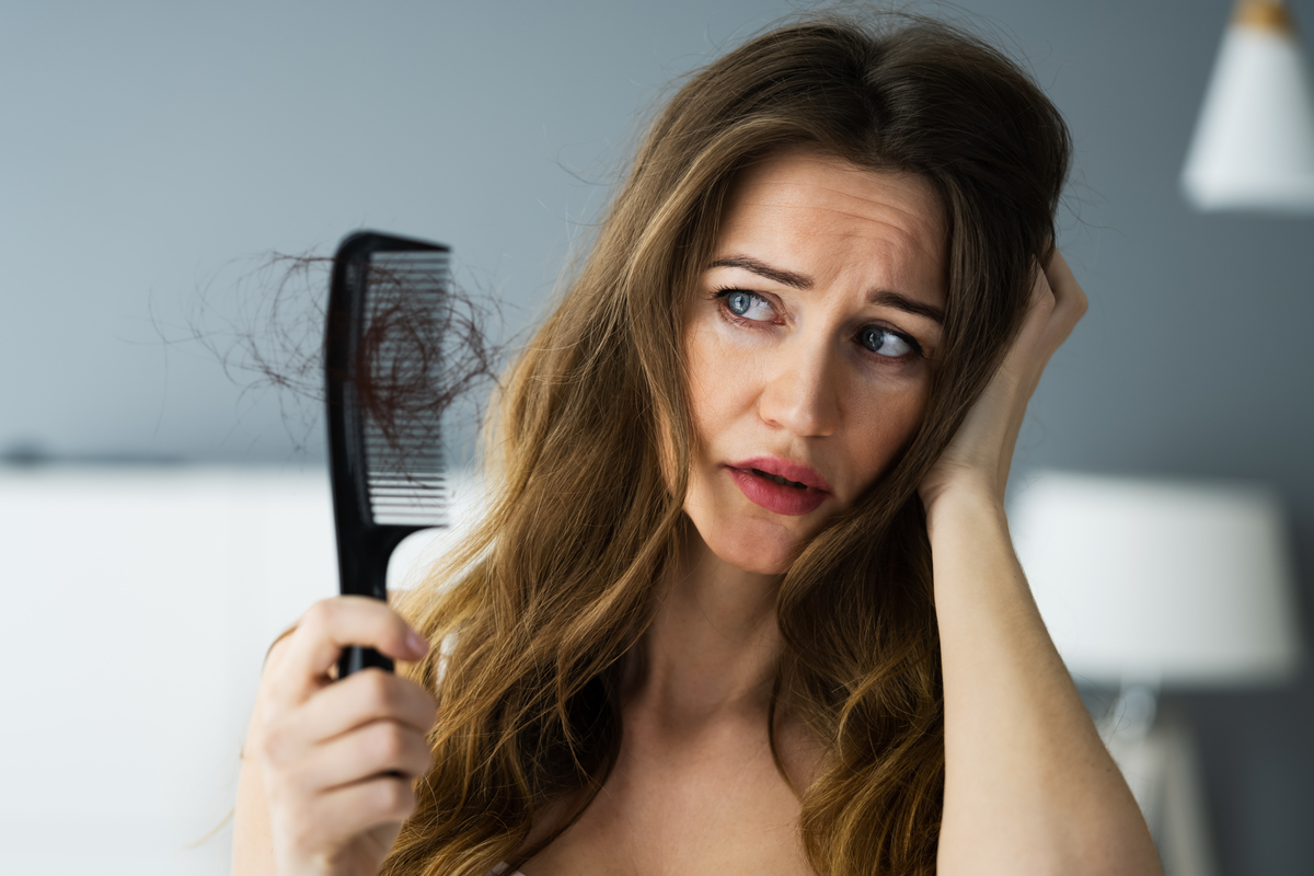 Woman Suffering From Hair loss