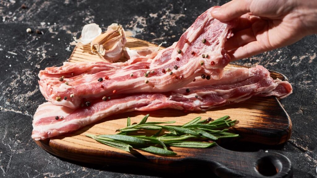 raw bacon