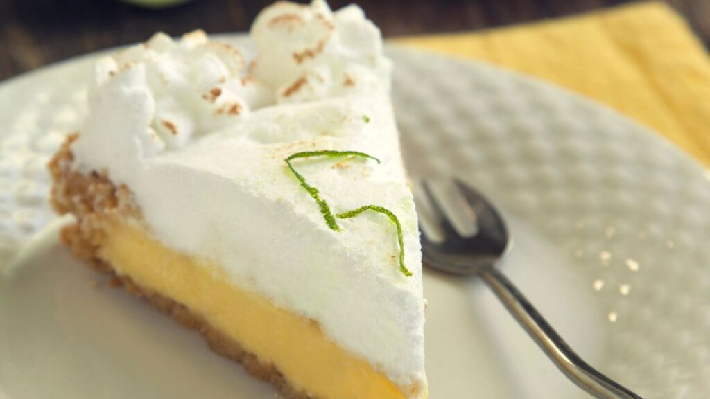 slice of key lime with whipped cream